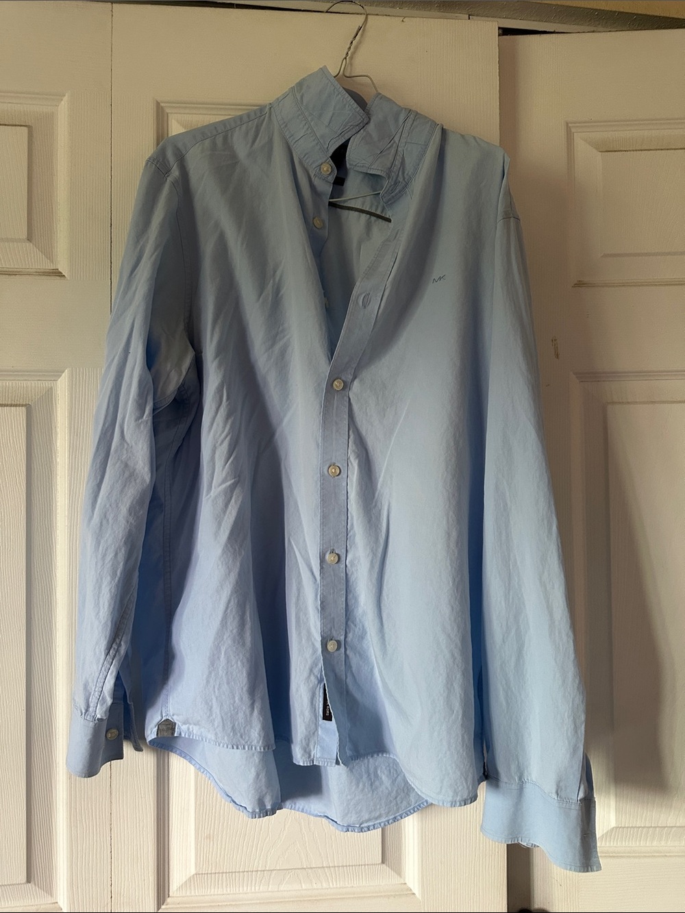 Michael Kors Light Blue Men's Dress Shirt - Button Front